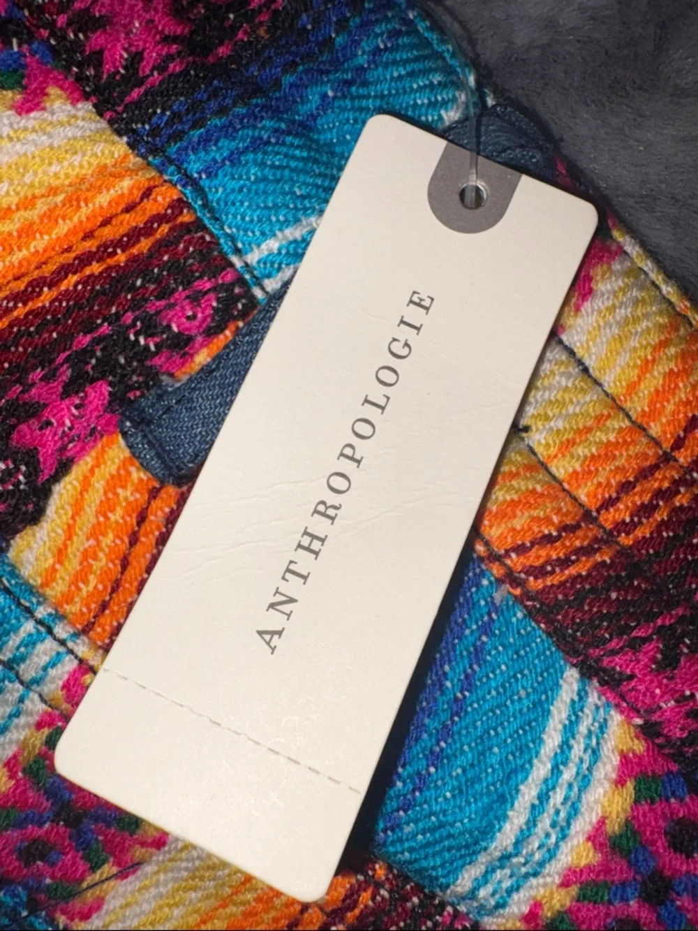Anthropologie Multicolor Striped Festival Jean Shorts - Picture 10 of 11
